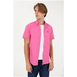 Erkek Pembe Kısa Kollu Gömlek