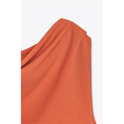 DRAPED MIDI DRESS