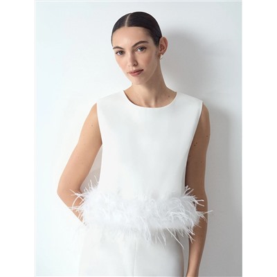 Топ с перьями, B3176/whiteswan