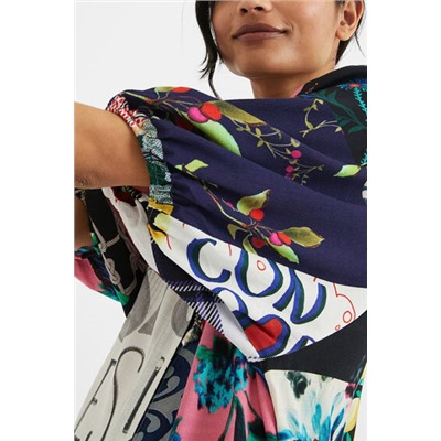 Vestido camisero midi patch