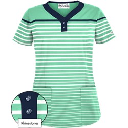 UA Sassy Stripes Amazon Print Scrub Top
