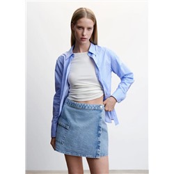 Minifalda vaquera cruzada -  Mujer | MANGO OUTLET Melilla