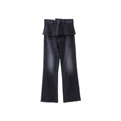 Vaquero bootcut de tiro alto Negro