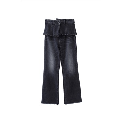 Vaquero bootcut de tiro alto Negro