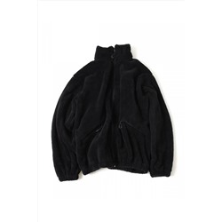 RANESAErkek Siyah Oversize Peluş Ceket