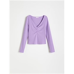 Bluse mit gesprenkelter Textur