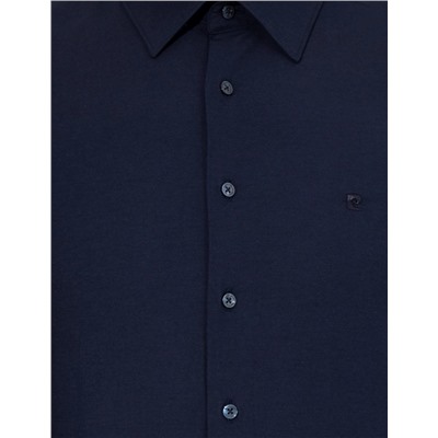 Lacivert Slim Fit Uzun Kollu Klasik Gömlek