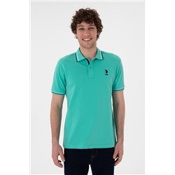 Erkek Regular Fit Polo Yaka Mint Basic Tişört
