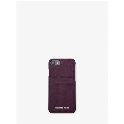 MICHAEL MICHAEL KORS Saffiano Leather Phone Case For iPhone7/8