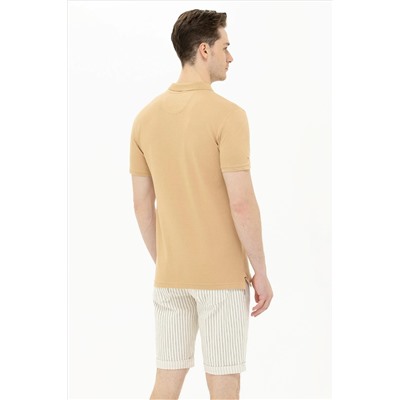Erkek Camel Basic Polo Yaka Tişört