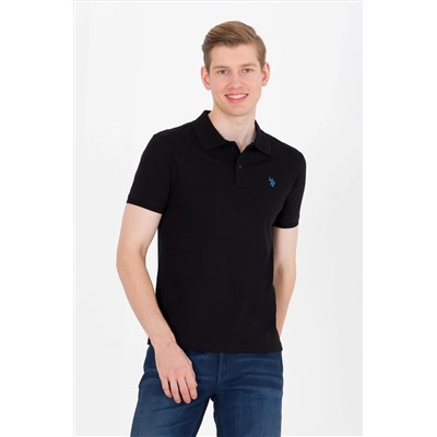 Erkek Siyah Basic Polo Yaka Tişört