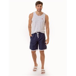 ALL OVER ANCHOR PRINT JERSEY MUSCLE TANK