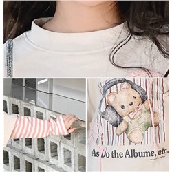 Футболка из двух частей осень 2025 в корейском стиле. Хлопок 100%