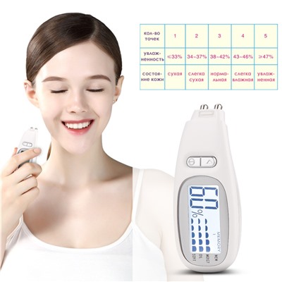 [MEZONICA] Аппарат для лица косметический АНАЛИЗАТОР УВЛАЖНЕННОСТИ КОЖИ Skin Analyzer, 1 шт