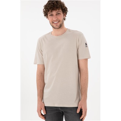 Erkek Regular Fit Bisiklet Yaka Taş Basic Tişört