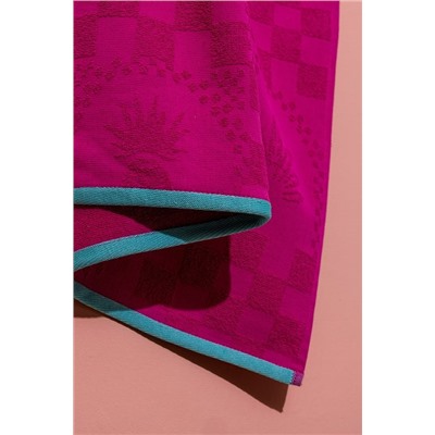 Tarpoue %100 Pamuk Plaj Havlusu - Fuşya - 70x150 cm