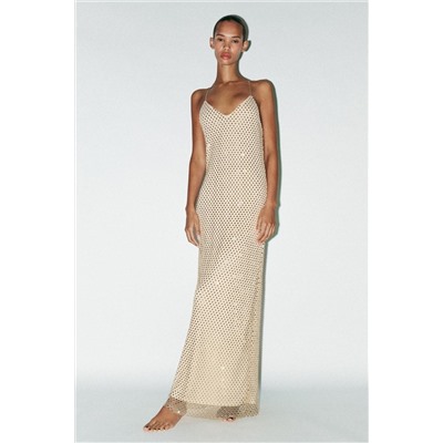 LONG RHINESTONE DRESS