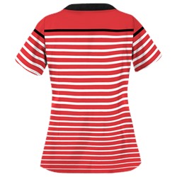 UA Sassy Stripes Poppy Print Scrub Top