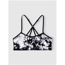 HAPPY NATION FOR TWEENS SEAMLESS SCOOP NECK RACERBACK SPORTS BRA