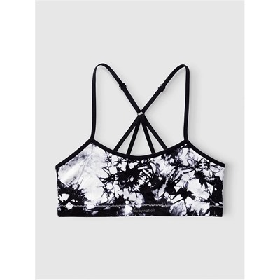 HAPPY NATION FOR TWEENS SEAMLESS SCOOP NECK RACERBACK SPORTS BRA