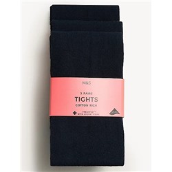 3pk of School Tights (2-16 Yrs)