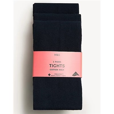 3pk of School Tights (2-16 Yrs)