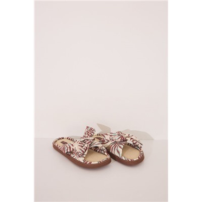 Zapatillas casa rafia print tropical