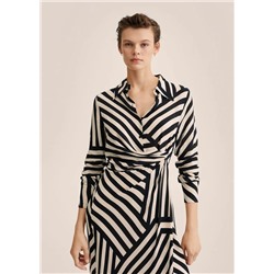 Vestido camisero rayas -  Mujer | MANGO OUTLET España