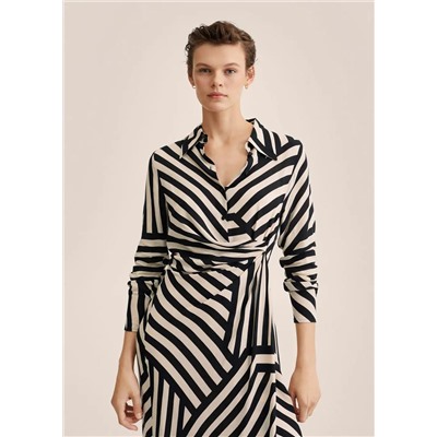 Vestido camisero rayas -  Mujer | MANGO OUTLET España