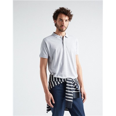Piquet Polo, Men, Light Grey
