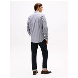 Regular Fit Stripe Print All-Day Shirt