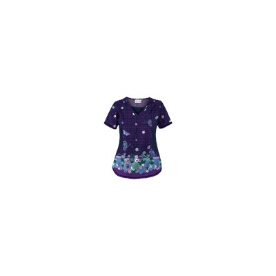 UA Butterfly Chic Grape Scrub Top