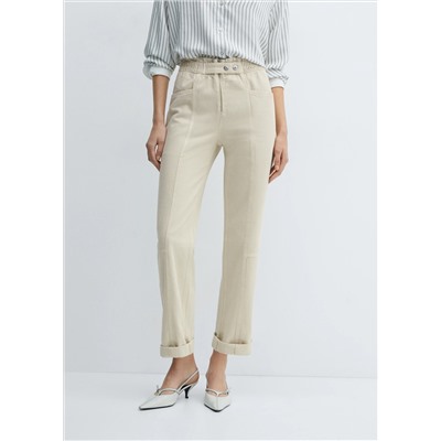 Jeans slouchy cintura goma