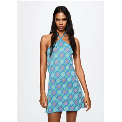 Vestido cuadro escocés -  Mujer | MANGO OUTLET España