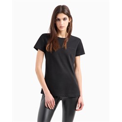 REGULAR FIT T-SHIRT WITH MINI SIGNATURE PRINT IN ASV COTTON