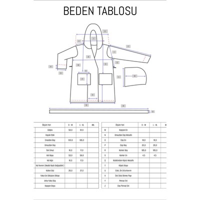Cherina %100 Pamuk Kadın Müslin Bornoz - Beyaz/Bej