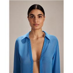 Hemdbluse mit Kettendetail