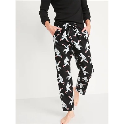 Printed Flannel Pajama Pants for Men