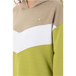 Kadın Fıstık Yeşili Kapüşonlu Sweatshirt