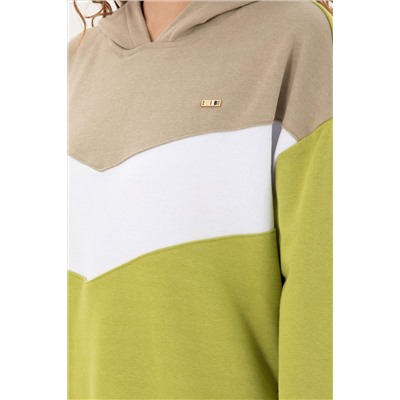 Kadın Fıstık Yeşili Kapüşonlu Sweatshirt