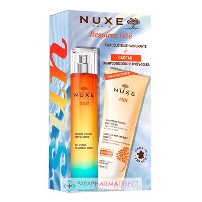 Nuxe Sun Coffret Eau Délicieuse Parfumante 100 ml + Shampoing Offert