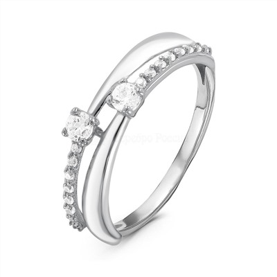 Серьги из серебра с фианитами родированные 925 пробы С-3310-Р