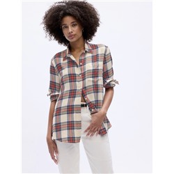 Relaxed Plaid Flannel Easy Shirt