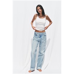 JEANS Z1975 STRAIGHT FULL LENGTH TIRO ALTO CINTURA CRUZADA