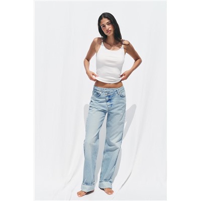 JEANS Z1975 STRAIGHT FULL LENGTH TIRO ALTO CINTURA CRUZADA