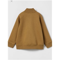SWEATSHIRT WITH RIBBED TRUCKER COLLAR