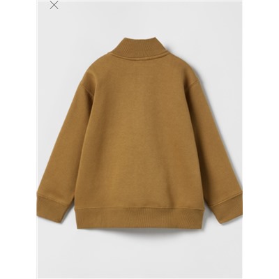 SWEATSHIRT WITH RIBBED TRUCKER COLLAR
