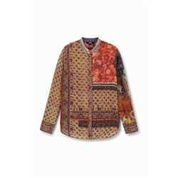 Camisa étnica cuello pico