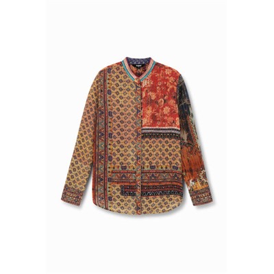 Camisa étnica cuello pico