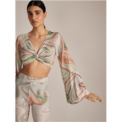 Bluse, gemustert